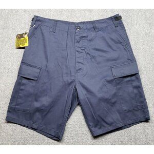 Rothco Ultra Force BDU Shorts Mens M Blue Solid Cargo Pockets Polycotton New